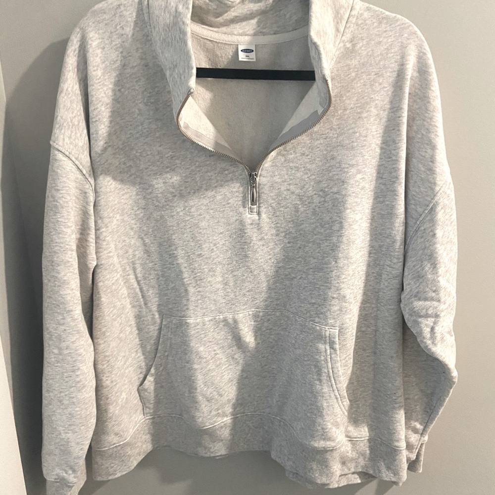Old navy crew neck quarter zip sweatshirt size xxl